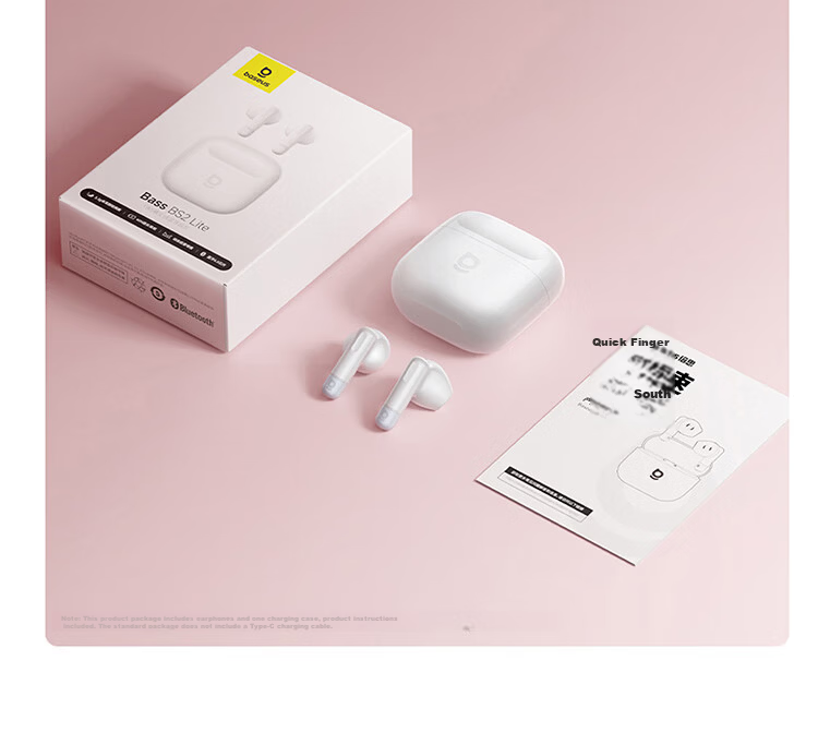 Baseus BS2 Lite Semi-In-Ear True Wireless Earbuds Comfortable Bluetooth Music Sports Earphones Low Latency for Apple Huawei Vivo Honor Phones Gift 35