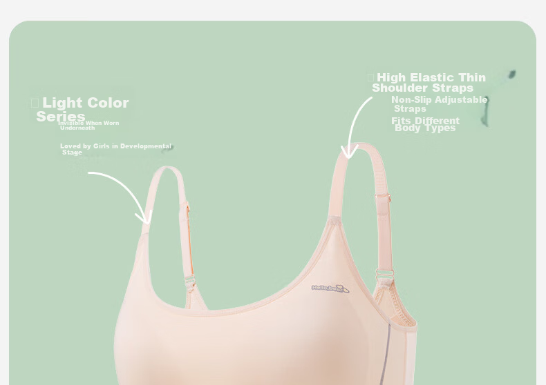 Miiow Teen Girls Seamless Sports Bra Shockproof Back Beauty Bra for Ages 12-18 6