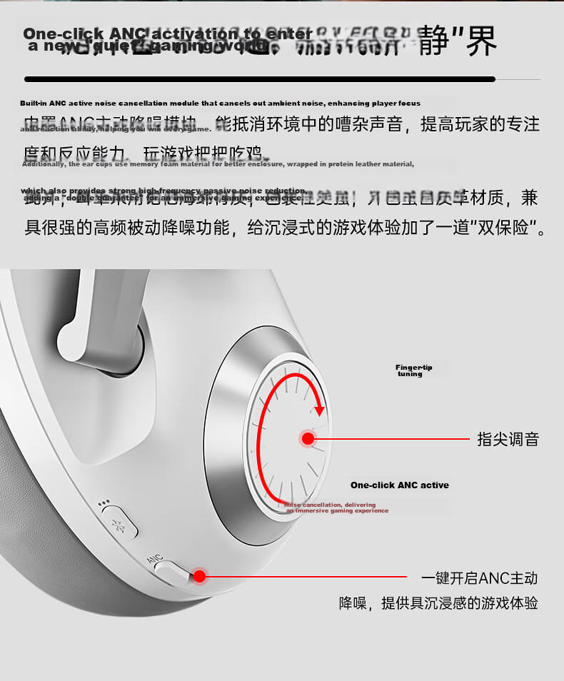 EPOS Sennheiser GSP370 Wireless Gaming Headset Over-Ear CS:GO PUBG Headphones 100H Battery Life 2.4G Low Latency 8