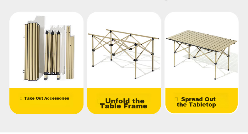 CAMEL Outdoor Portable Folding Table Picnic Table Park Home Long Table Camping BBQ Table 3656 10
