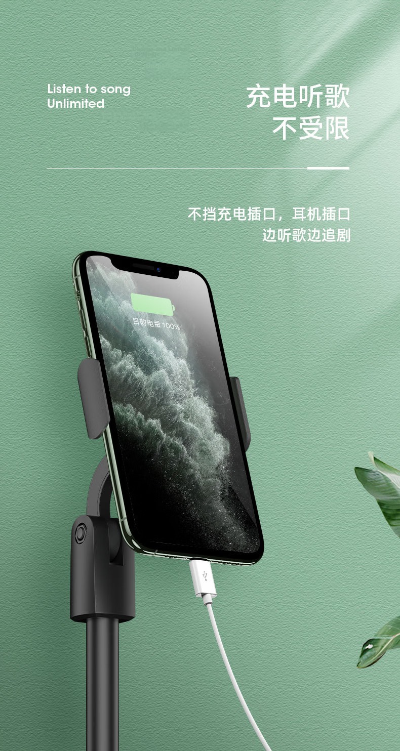 JOWOYE Phone Holder Multi-Functional Adjustable Desktop Stand for Live Streaming, Exams, Online Classes, Dormitory, Office, Compatible with Huawei, Apple, Honor 10