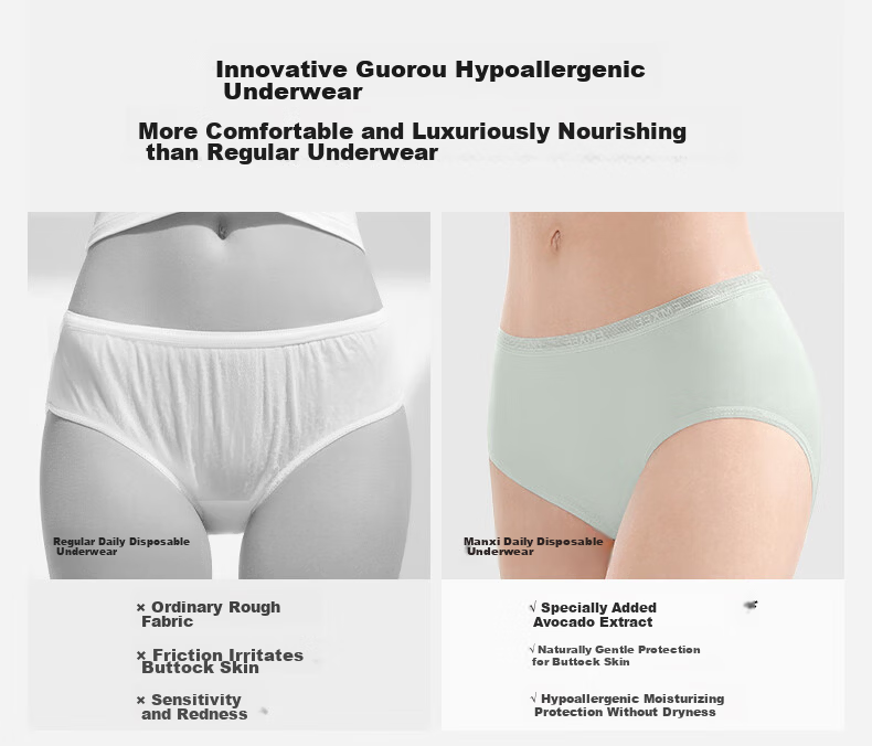 EMXEE Avocado Hypoallergenic Disposable Women's Underwear 10A Antibacterial Maternity Travel Daily Use 30 Pieces 6