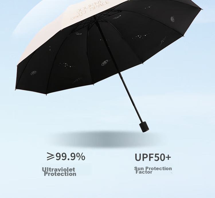 Paradise Umbrella Double Folding Sun and Rain Umbrella 10-Rib Extra Large Reinforced Dark Teal Gray 8
