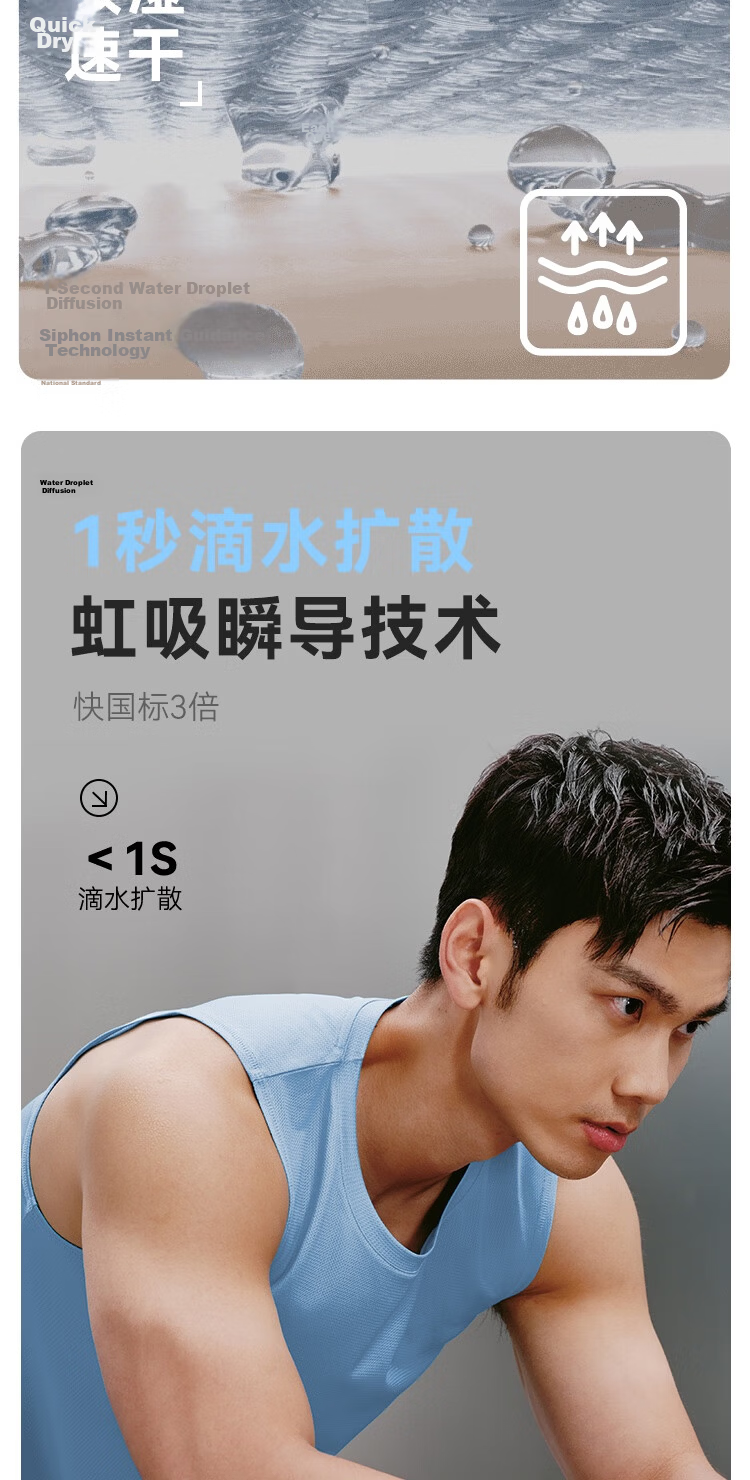 JD Jingzao [100 Ultra Breathable] Men's Quick-Dry Running Vest Mesh Breathable Durable Fitness Tank Top Black S 5