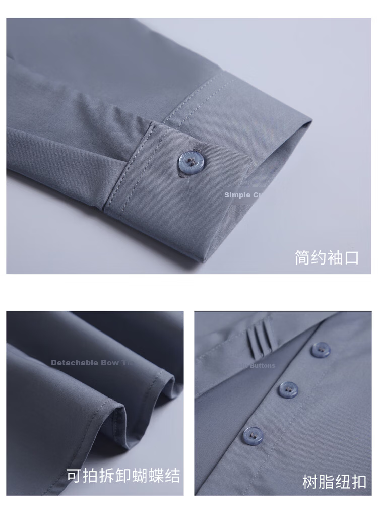 Chaoxu Women's Long Sleeve White Shirt Bamboo Fiber Stretch Slim Fit Breathable Luxury High-End Commuter Versatile Professional Blouse 4