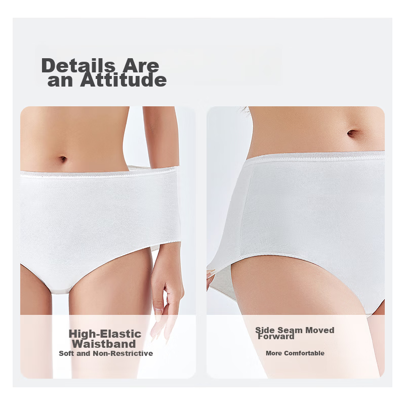 Briars Disposable Women's Underwear [160g Extra Thick Lycra Cotton] Large Size Sterile Travel Postpartum Disposable 25