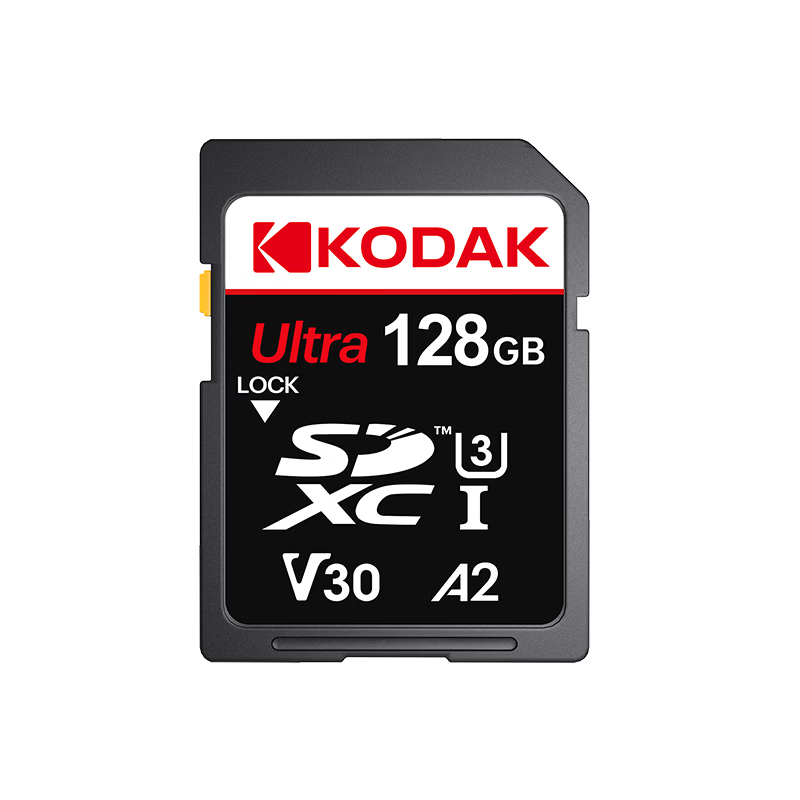 KODAK 128GB SD Memory Card 4K V30 U3 A2 Camera Storage Card 160MB/s Read 150MB/s Write for Mirrorless/DSLR Cameras