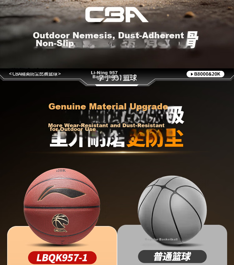 LI-NING Basketball Adult Size 7 Junior High and Primary School Student Youth Official Exam Indoor Outdoor Non-Slip Training Size 7 Basketball 5