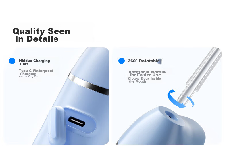 KONKA Oral Irrigator Home Dental Cleaner Teeth Washer Water Flosser Portable Upright Orthodontic Anti-Tartar Adult Couples Birthday Gift 25