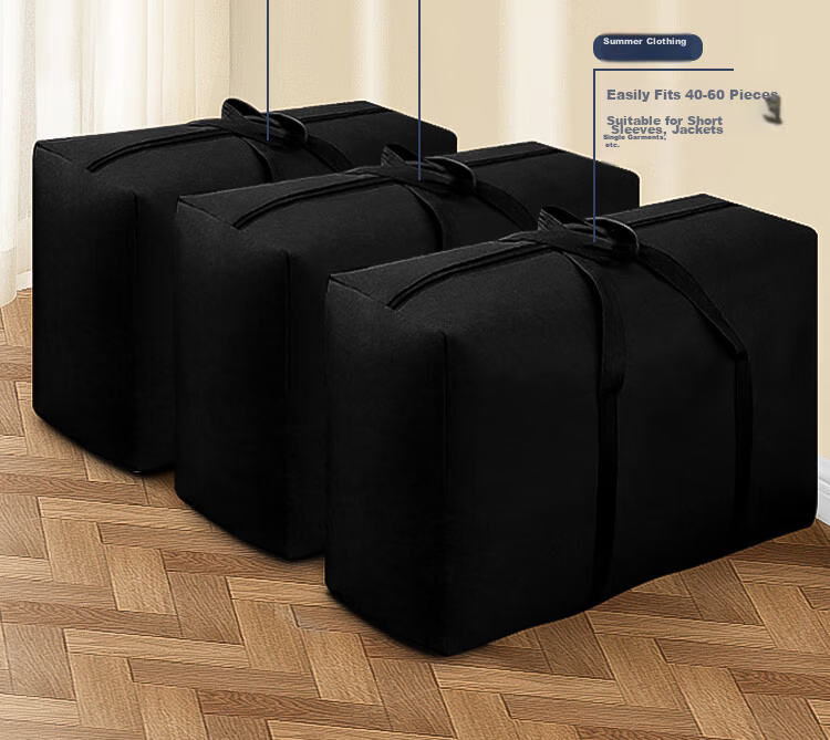 BIAZE Moving Bags Packing Organizer Woven Bags Clothes Quilt Moving Packing Bags Extra Large 3-Pack Oxford Cloth 17