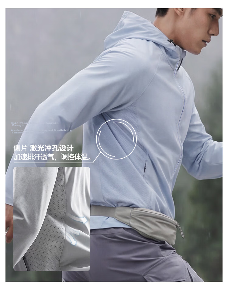 JD Jingzao New Ice Silk Sun Protection Jacket Lightweight Breathable Spring Summer Thin Coat Outdoor Sports Jacket Navy Blue M 15