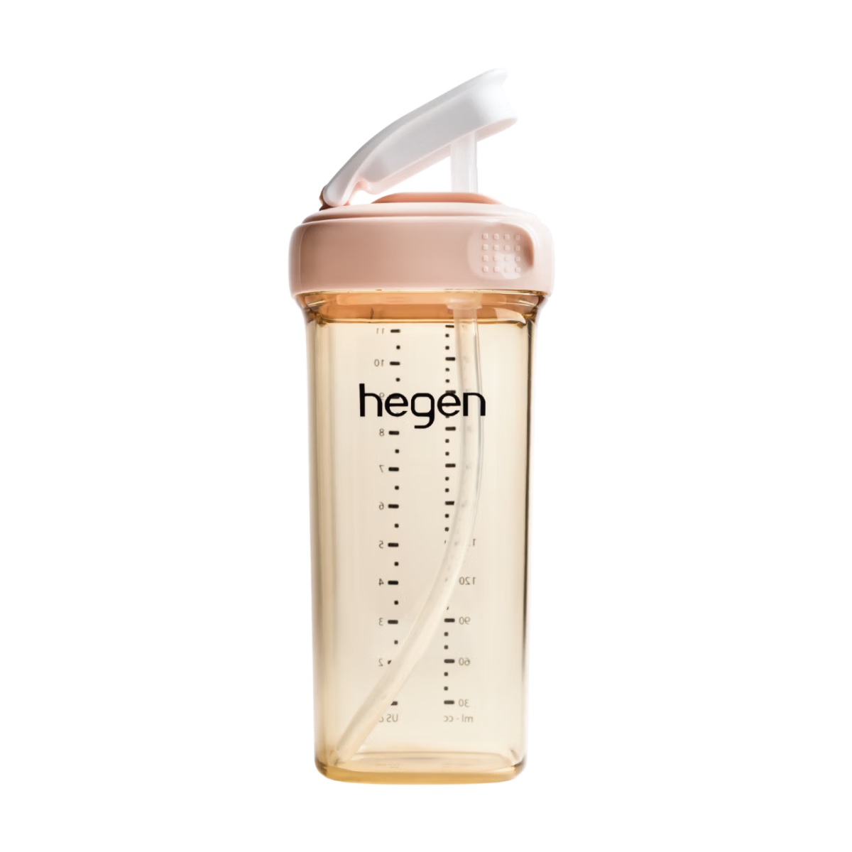 HEGEN Hegen Straw Cup Baby Bottle 1-3 Years PPSU Learning Drinking Cup Water Bottle Straw Cup 330ml Pink