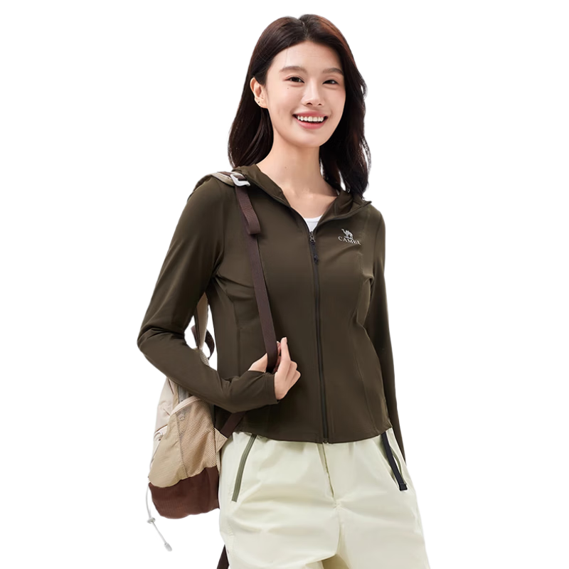 CAMEL Women's Slim Fit Outdoor Sun Protection Jacket Cooling Quick-Dry Original Yarn Sunproof Coat A25BAVV106