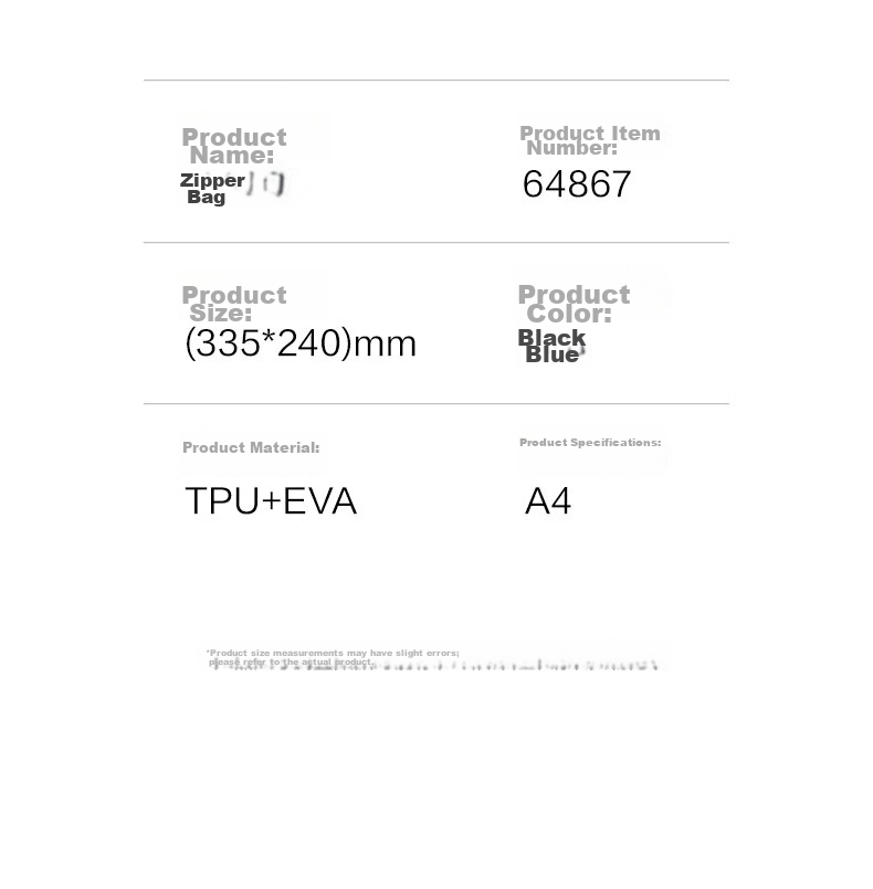 Deli TPU Zipper Bag Document Bag Grade 1 Primary School Subject Classification File Folder Document Certificate Storage Gray 64867 16