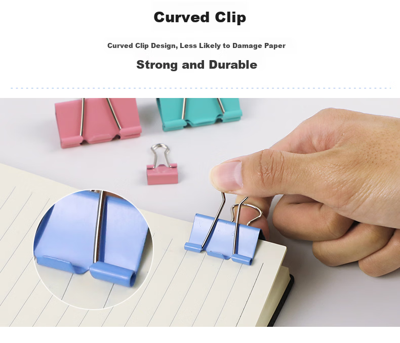 Deyin 48pcs 25mm Medium Size No.4 Colored Metal Paper Clips Binder Clips Stationery Office Clips for Students Documents 4273 7