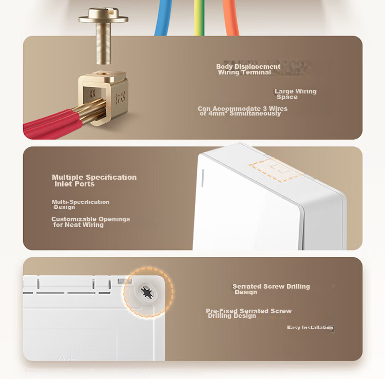 BULL Surface-Mounted Large Panel Switch Socket G59 Series 16A Three-Hole Air Conditioner Socket G59Z104 5