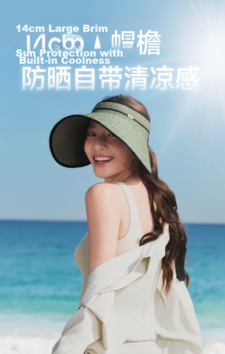 Beneunder Sun Hat, Summer UV Protection Hat for Women, Straw Hat, Wide Brim Sunhat, UV-Resistant, Egg Roll Style Hat UL558 3