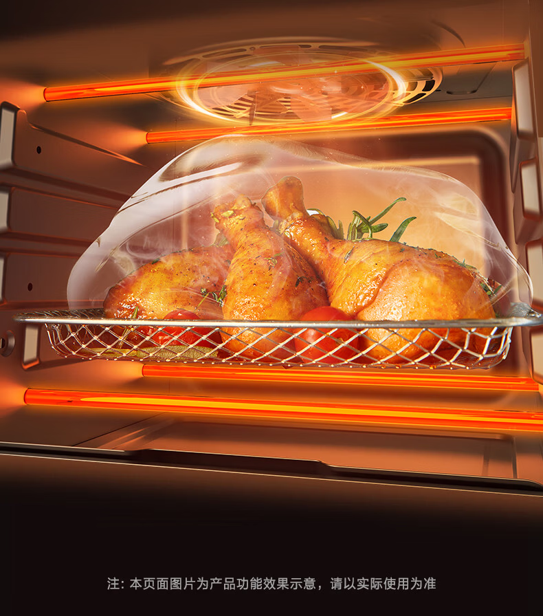 Joyoung Air Fryer Electric Oven 9L Large Capacity Multifunctional Visible Precise Control Steam and Bake Integrated Easy Operation Bread Baking KX10-VA180 6