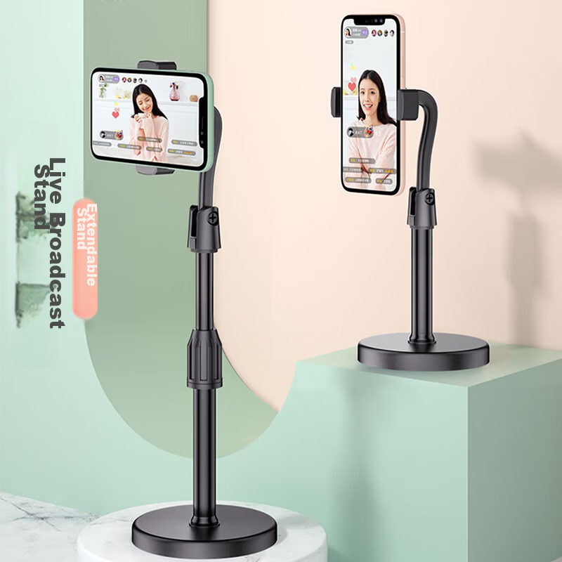 JOWOYE Phone Holder Multi-Functional Adjustable Desktop Stand for Live Streaming, Exams, Online Classes, Dormitory, Office, Compatible with Huawei, Apple, Honor