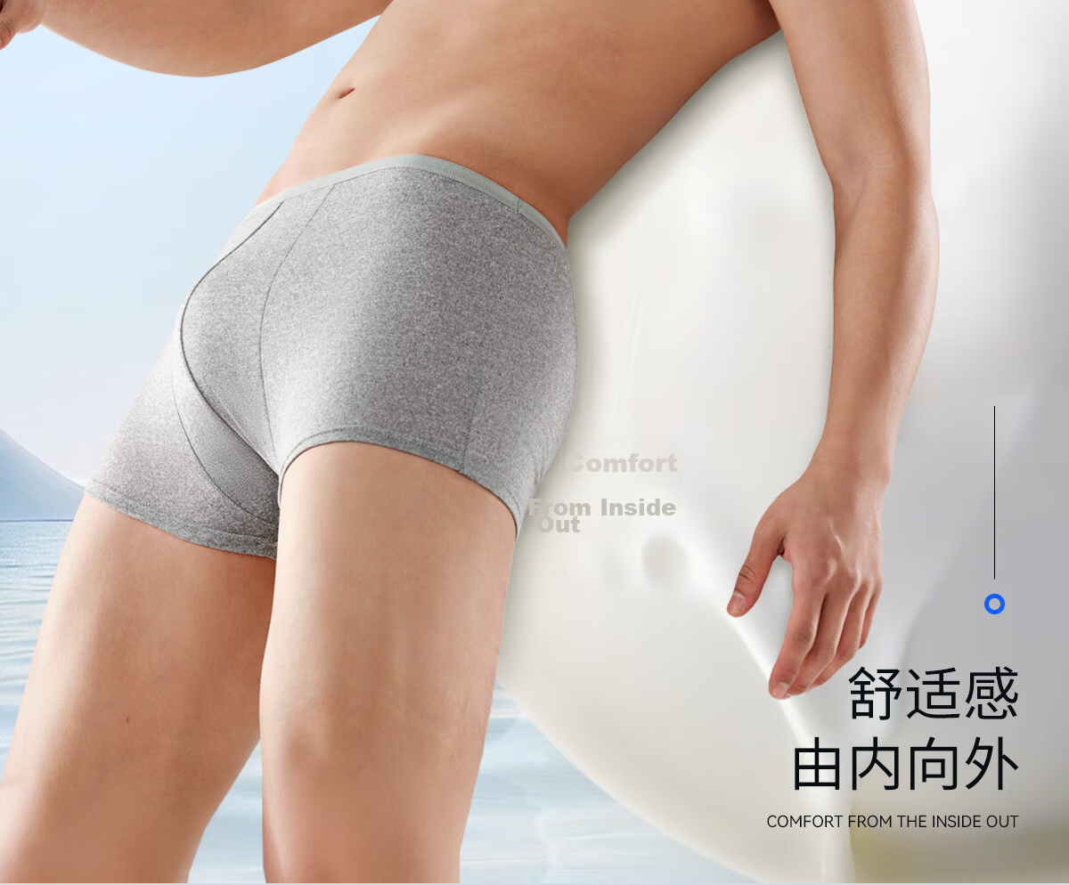 Freego Disposable Men's Boxer Briefs Sterilized Travel Business Large Size Pack of 6 L 2
