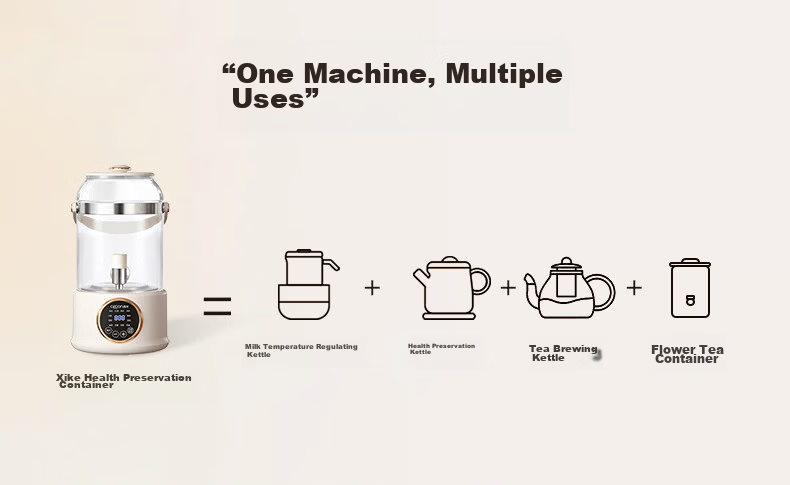 Xike Multifunctional Electric Stew Pot Mini Portable Electric Heating Cup Baby Food Cooker Porridge Maker M-500B 5