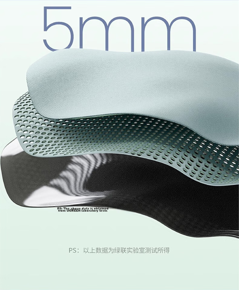 KPTE New Ergonomic Mouse Pad with Gradient Wrist Rest Heart-Shaped Silicone Non-Slip Wrist Support Mint Green Customizable 6