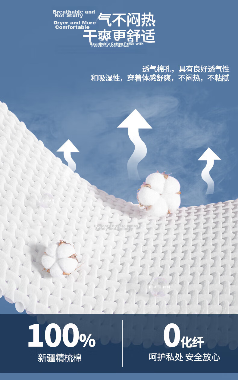 Ankexin Disposable Men's Cotton Sterile Daily Use Triangle Underwear Wash-Free Independent Pack Travel Essential White 5 Pieces XXL 4