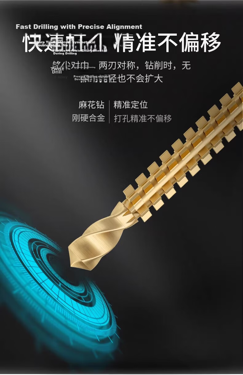 Yanran Multifunctional Serrated Twist Drill High-Speed Steel Saw Drill Combined Punch Slotting Serrated Drill Bit [6.5mm] 2 Pieces 5