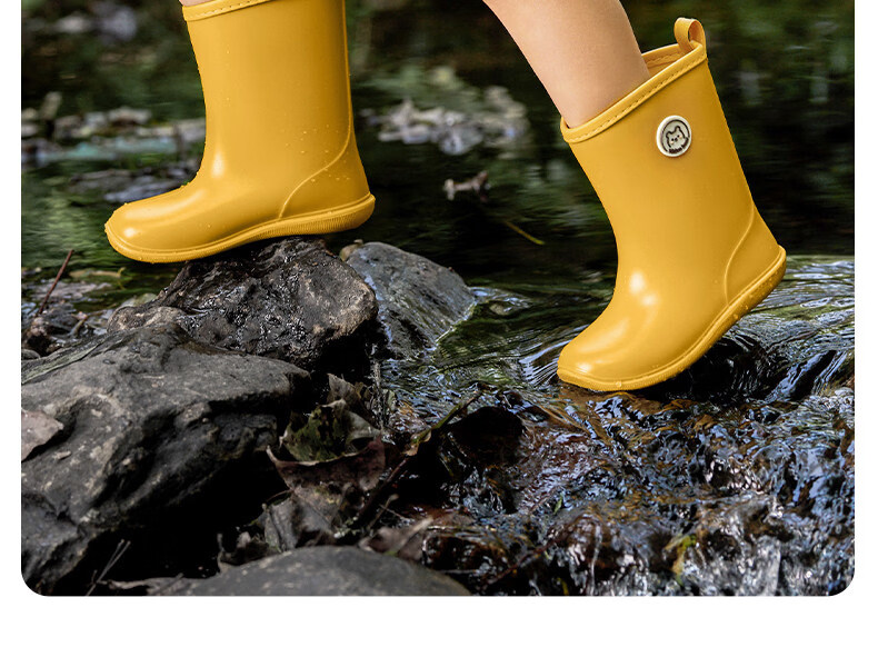 Nido Bear Kids Rain Boots Baby Non-Slip Waterproof Shoes Boys Girls School Shoes YX2518 Size 17 46