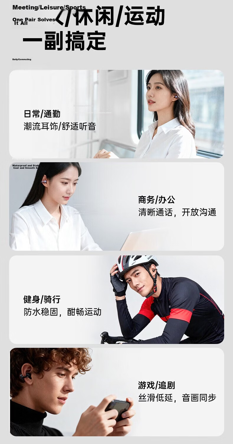 Chuanggu [2026 Latest Model I Berlin Sound] Bluetooth Wireless Clip-On Earphones Comfortable Fit Stable Non-In-Ear High-Fidelity Sound for Fitness Running Sports 21