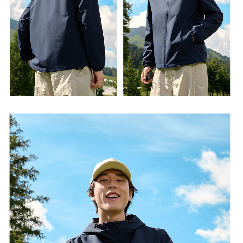 361° Men's Triple-Protection Jacket, Autumn Water-Repellent Sportswear, Casual Commuter Hooded Windbreaker, Outdoor Jacket 19