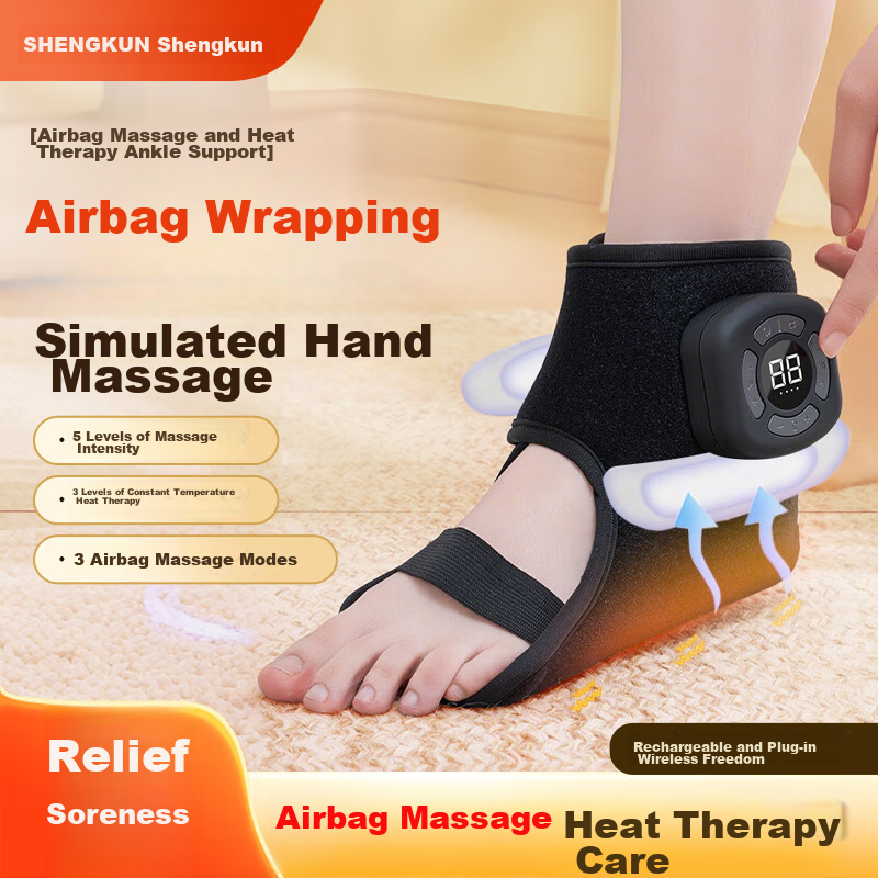 Shengkun Electric Heating Ankle Brace Ankle Massager Injury Recovery Joint Warmer Heat Therapy Device Father's Day Gift