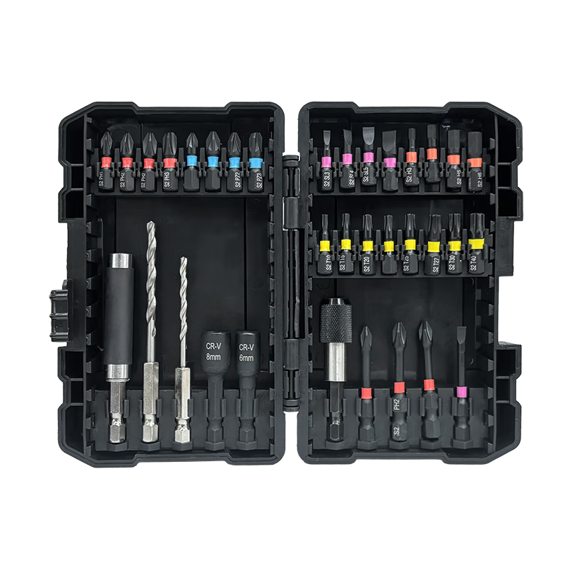 Dayi Electric Drill Accessory Set Multifunctional Electric Screwdriver Rainbow Bit 34-Piece Twist Drill Bit Kit Box