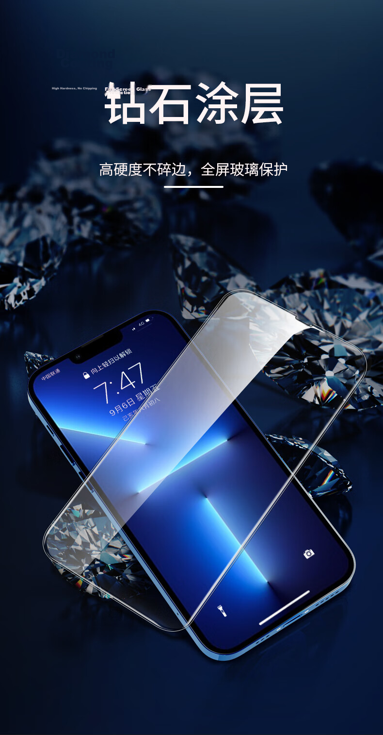 Langling [2-Pack] Tempered Glass Screen Protector for iPhone 14/13/13 Pro, HD Anti-Fingerprint, Drop-Resistant Phone Screen Film 4