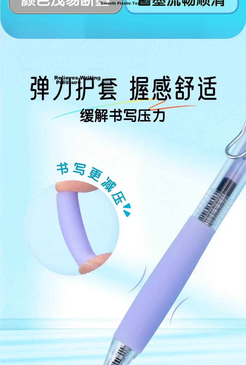 M&G Stationery Colorful Little Expert Gel Pen 6-Color Retractable Bullet Tip 0.5mm Student Exam Pen Office Journal Pen 6 Pens + 8 Refills HAGP2781 5