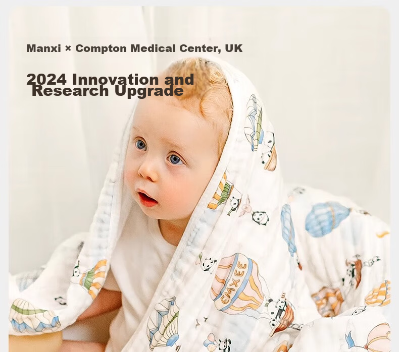EMXEE Baby Gauze Bath Towel A-Class Pure Cotton Children's Bath Towel Newborn Bath Towel Bath Wrap Kaleidoscope 100cm 1