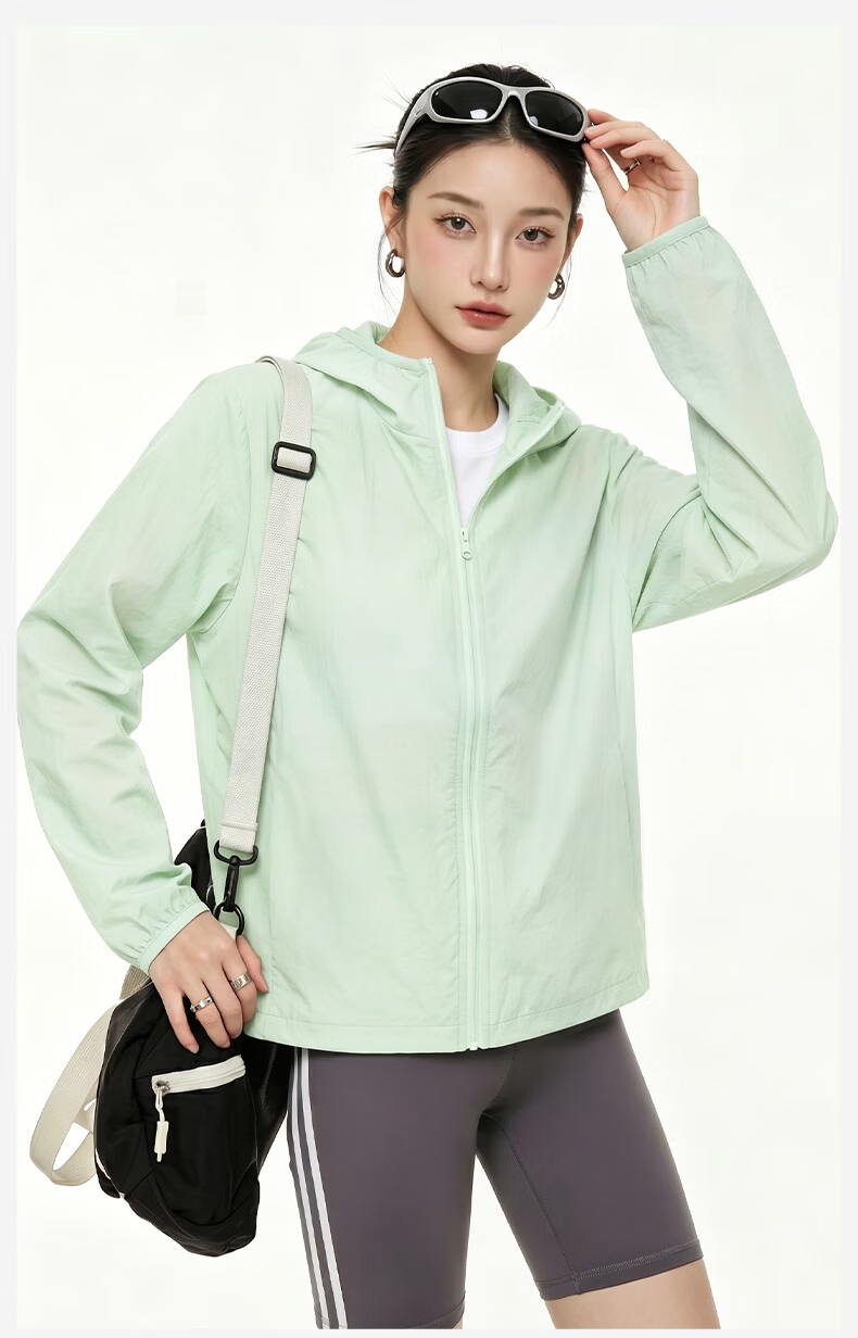 Jeanswest Women's Spring Summer Ice Silk Cooling UV Protection Lightweight Breathable Comfortable Outdoor Sun Protection Jacket 21