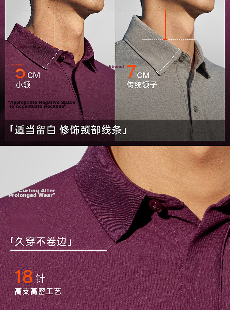 Biyinlefen [Ding Yuxi Same Style Small Collar T] 2026 Summer New Men's Short Sleeve Polo Shirt, Resistant to Deformation and Fading 7