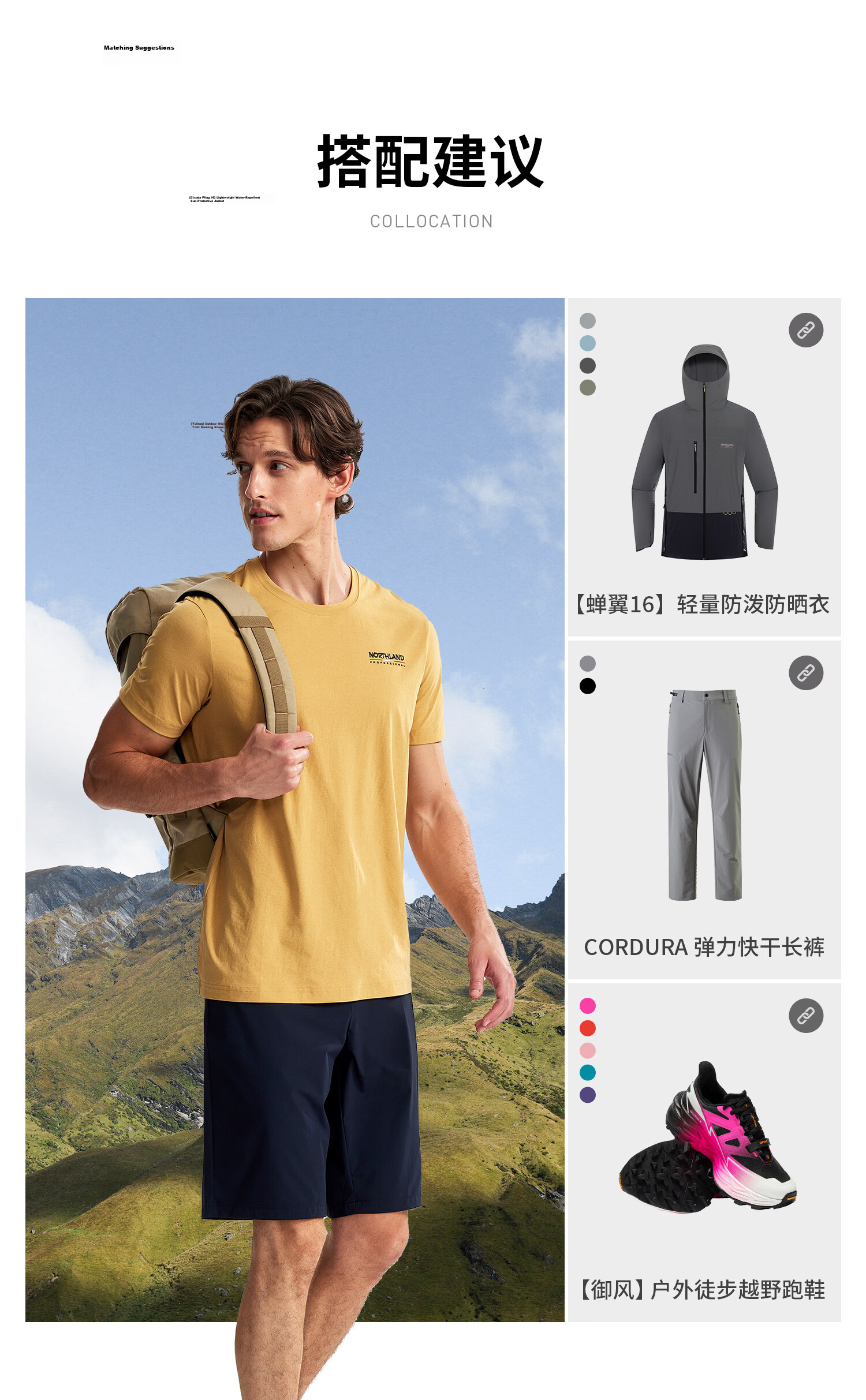 NORTHLAND Men's Crew Neck Short Sleeve T-Shirt 2026 New Outdoor Sun Protection Antibacterial Quick-Dry 16