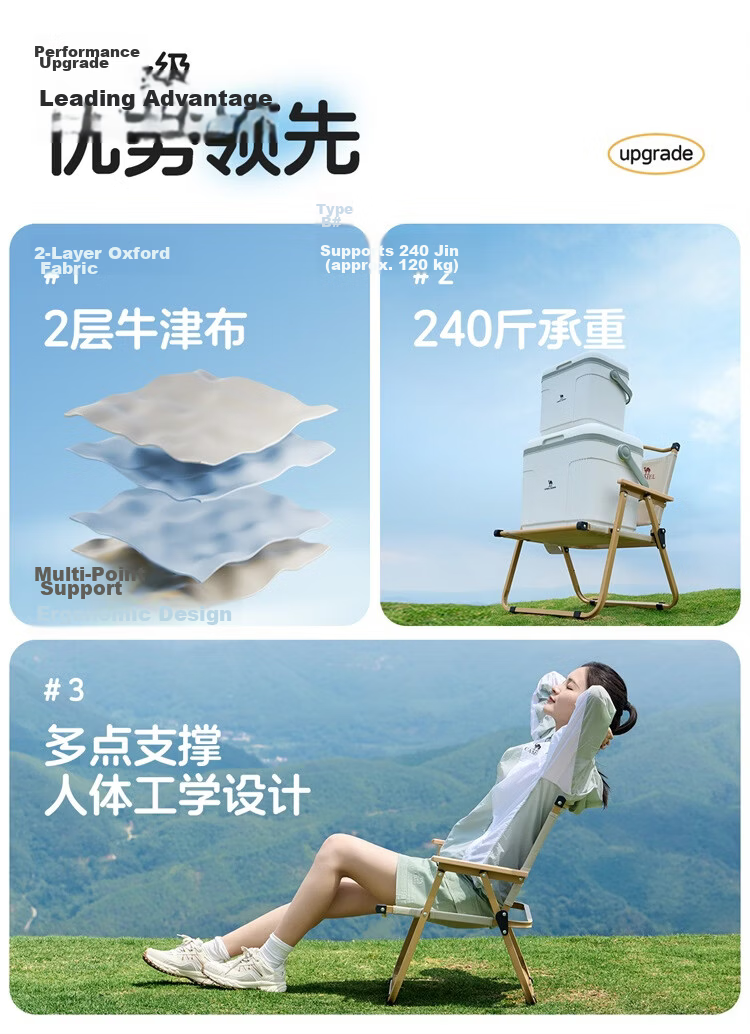 CAMEL Outdoor Kermit Chair Camping Picnic Folding Chair Equipment Table and Chair 174CAHD619A 5