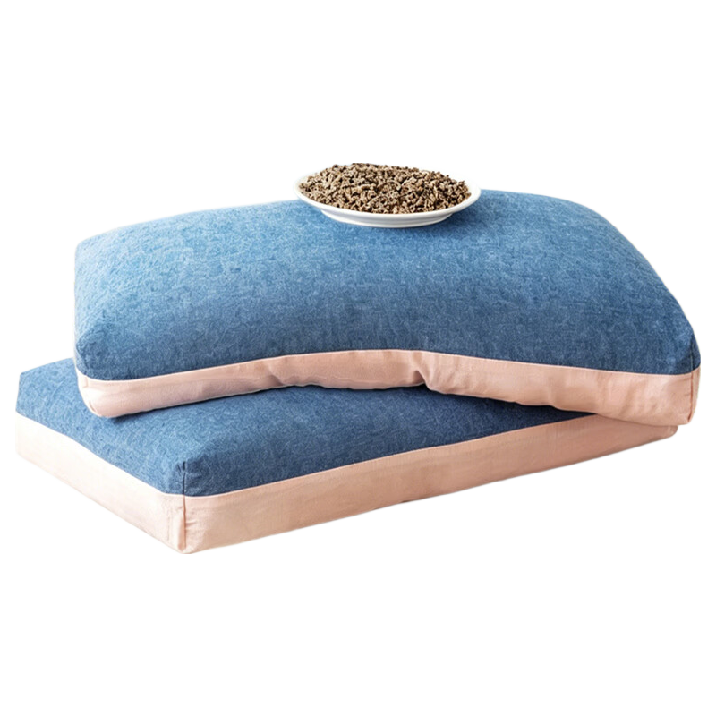 Crown Pure Cotton Buckwheat Pillow Neck Support Pillow Core 100% Buckwheat Hull Pillow Core Pillowcase Pillow Core Set of Two