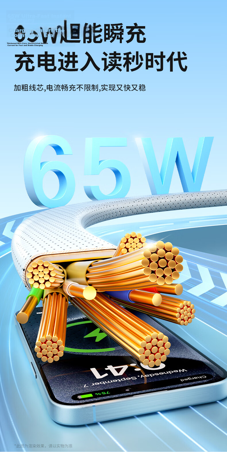 Kewo Apple 17 Magnetic Charging Cable for iPhone 16, 15 Pro Max Fast Charge 60W Dual-Head Type-C Data Cable for Android Phones and iPad Tablets 3