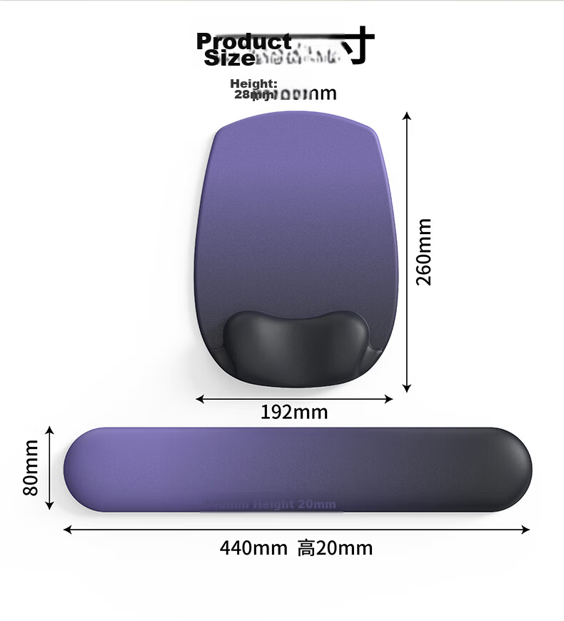 KPTE New Ergonomic Mouse Pad with Gradient Wrist Rest Heart-Shaped Silicone Non-Slip Wrist Support Mint Green Customizable 10