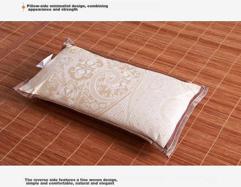 Hengyuanxiang Summer Cooling Pillow Rattan Mat Floral Pillow Core Tea Leaf Stem Filling Single Pack Junxia D1509 30*50CM 10
