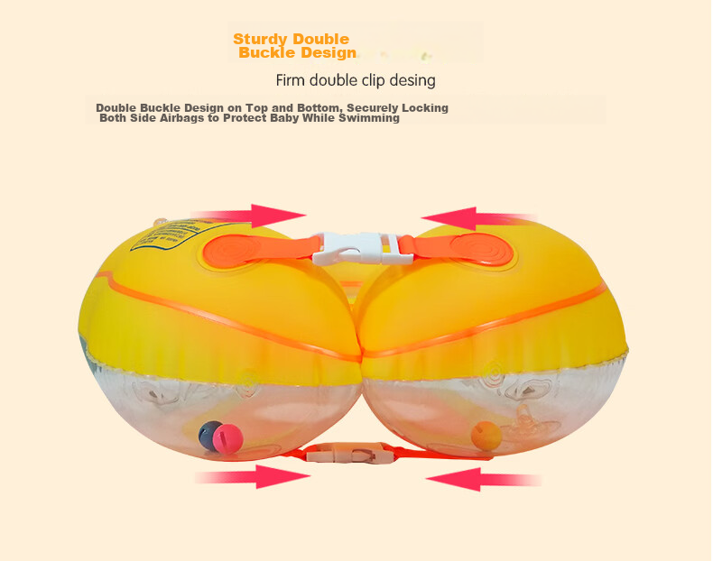 SwimmingBaby Baby Neck Float Inflatable Double Airbag Anti-Tip Swimming Ring Infant Safety Floatation Device 7