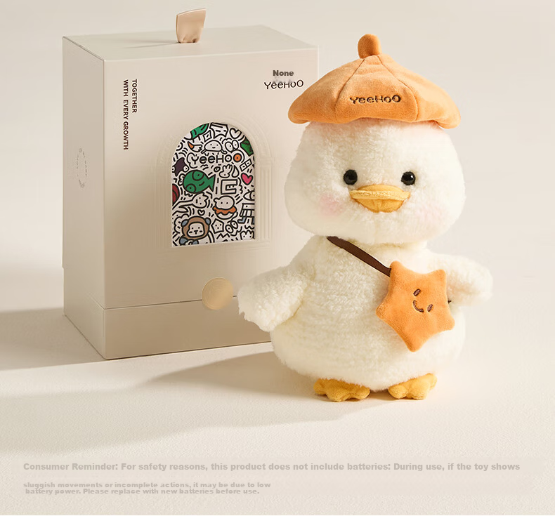 YEEHOO Baby Soothing Plush Toy Infant Safe Teething Newborn Smart Interactive Repeating Duck Gift Doll Tuan Tuan Duck Gift 3