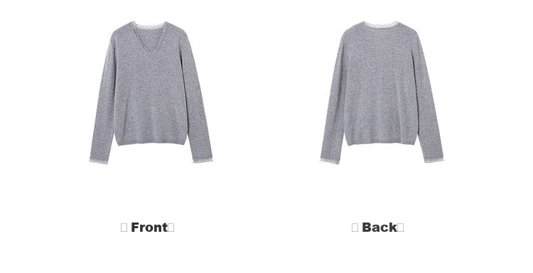 Mt 【Cozy Wool】Autumn Luxury Patchwork V-Neck Soft Loose Knit Sweater for Women 13
