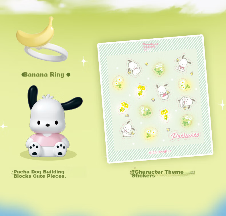 Yueguangshe Sanrio Collaboration Floral Secret Language Blind Box Building Blocks Toy, Gift for Girlfriends, Birthday And Christmas Present 11