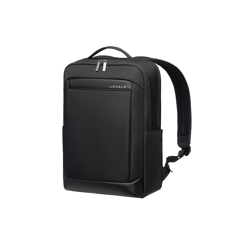 LEVEL8 Backpack 15.6-Inch Laptop Bag, Casual Business Backpack, Simple Schoolbag for Men And Women, Black