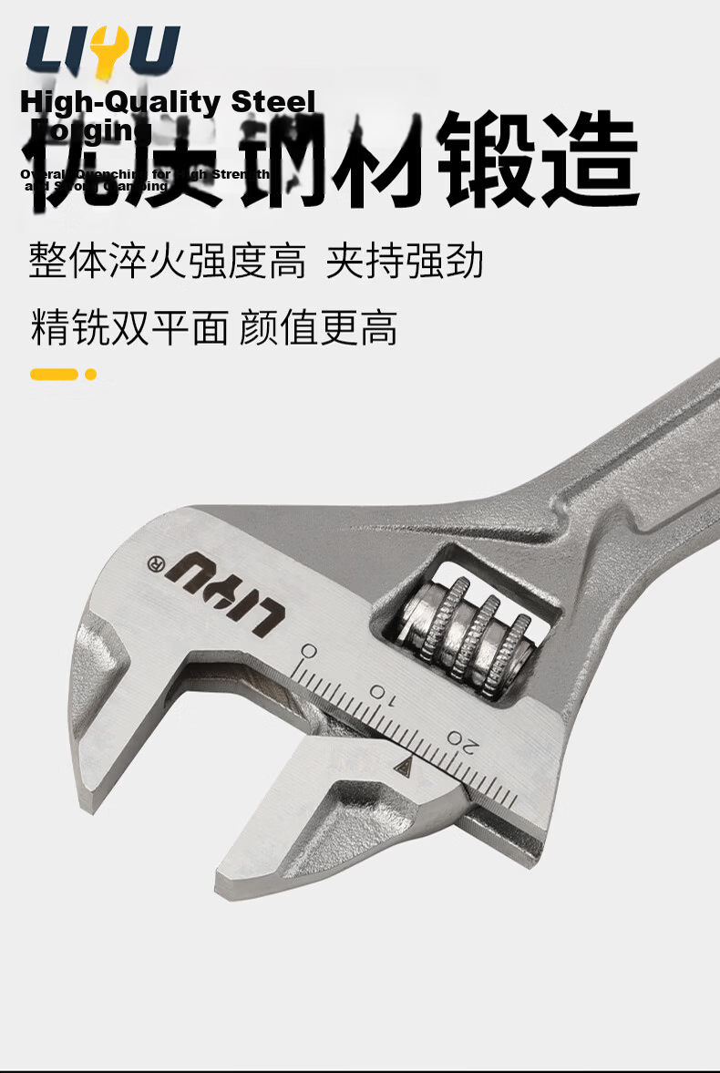 Liyu Adjustable Wrench Multi-Functional Lightweight Household 200mm Adjustable Spanner 7